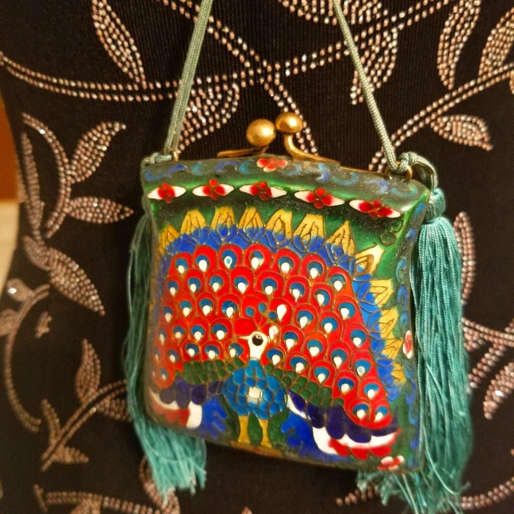 Vintage Peacock Coin Purse